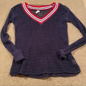 Free People Large Knit Varsity Sweater Extra Small